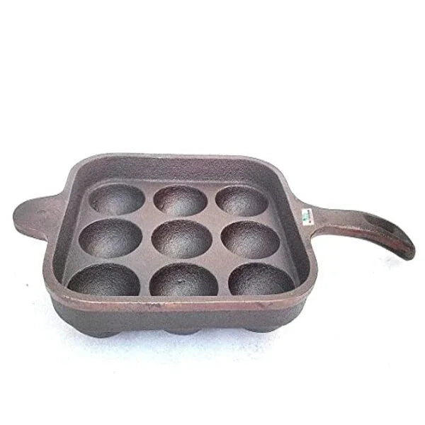 Nakshathra Cast Iron Paniyaram Chatti 9 Pits - Orgoshops