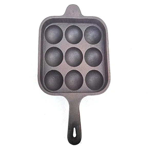 Nakshathra Cast Iron Paniyaram Chatti 9 Pits - Orgoshops