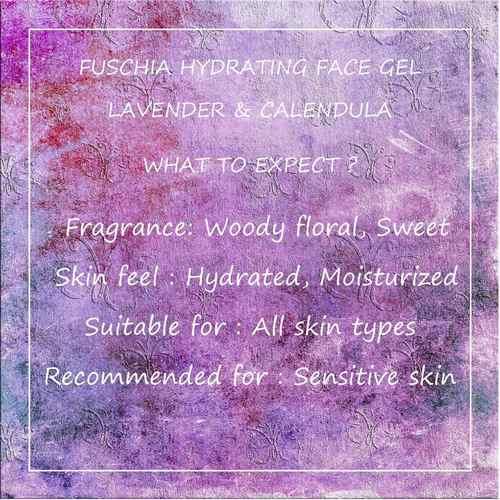 Fuschia Hydrating Face Gel - Lavender & Calendula - 50g - Orgoshops