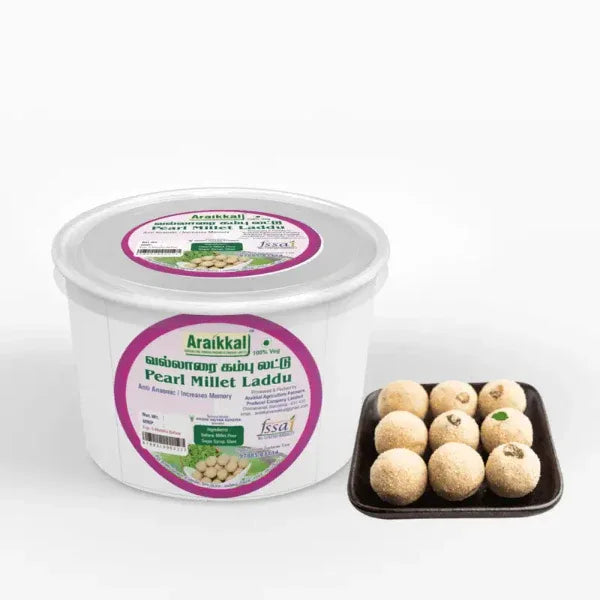 Araikkal Vallarai Pearl Millet Laddu / Vallarai Kambu Laddu - 300 g - Orgoshops