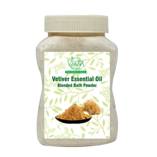 Veena Vetiver Bath scrubber Powder - 250g - Orgoshops