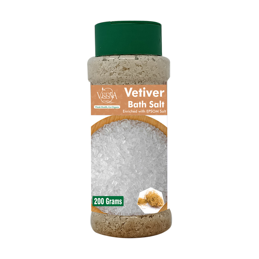 Veena Vetiver Epsom Bath Salt - 200g