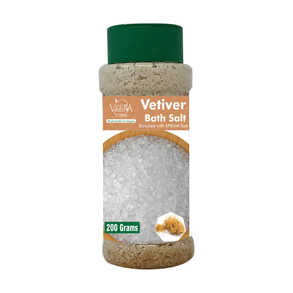Veena Vetiver Epsom Bath Salt - 200g - Orgoshops