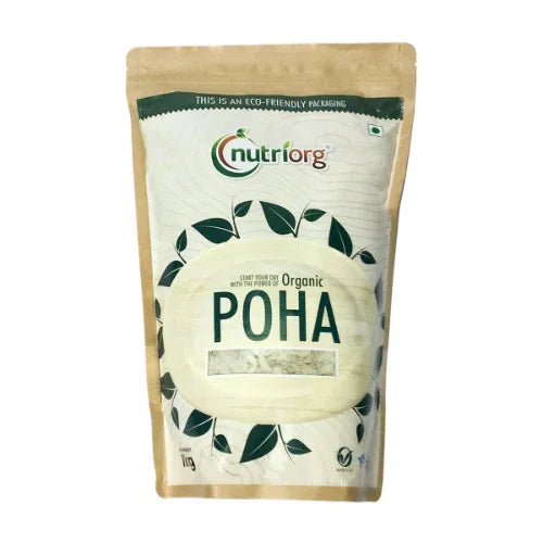 Nutriorg Certified Organic Poha - 1kg - Orgoshops