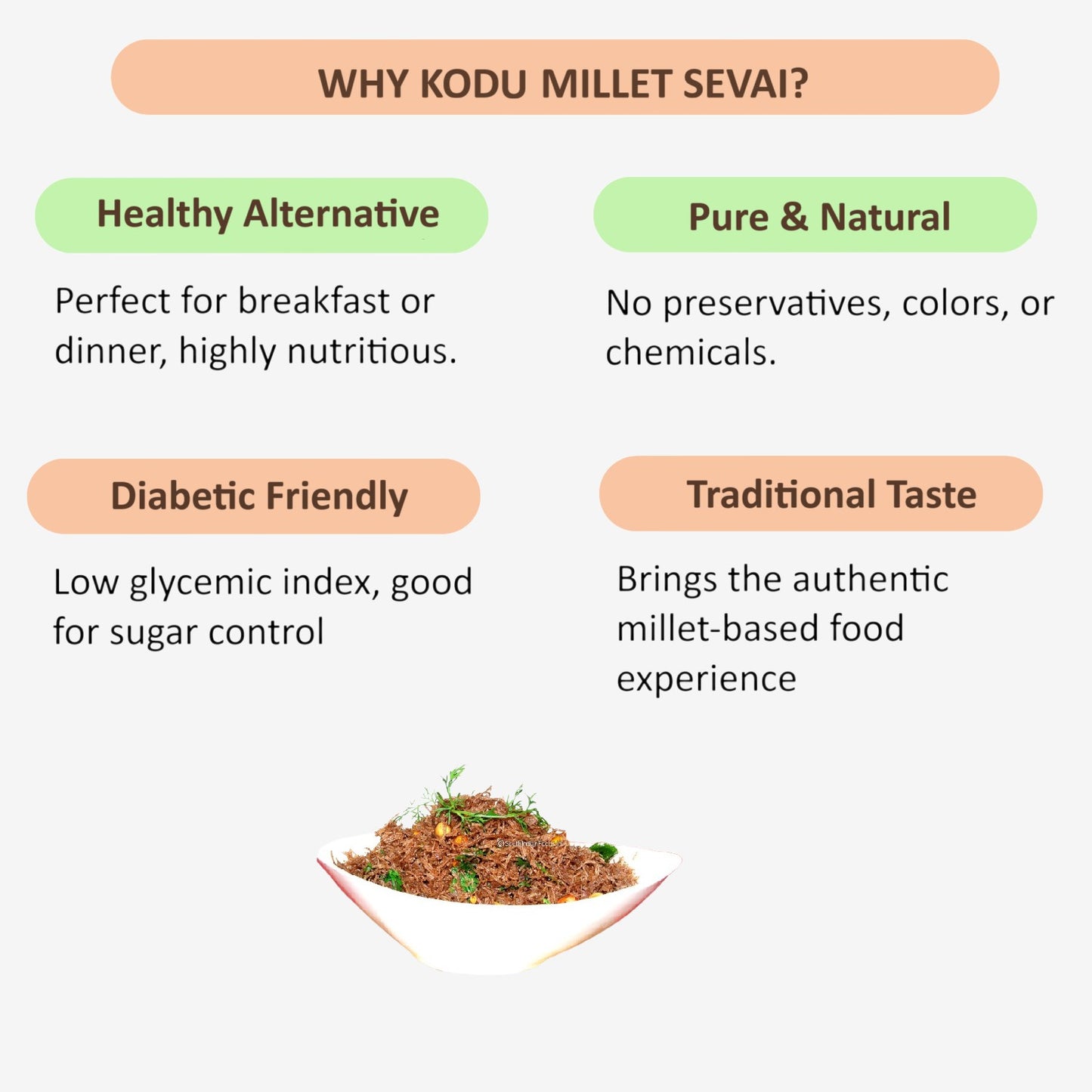 Millet 'n' Minutes Kodo Millet Sevai - 180 g (Pack of 3)