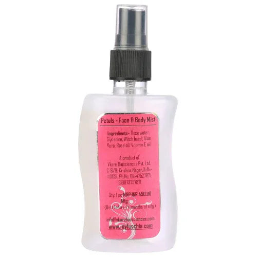 Fuschia Petals Rose Face & Body Mist - 100ml - Orgoshops
