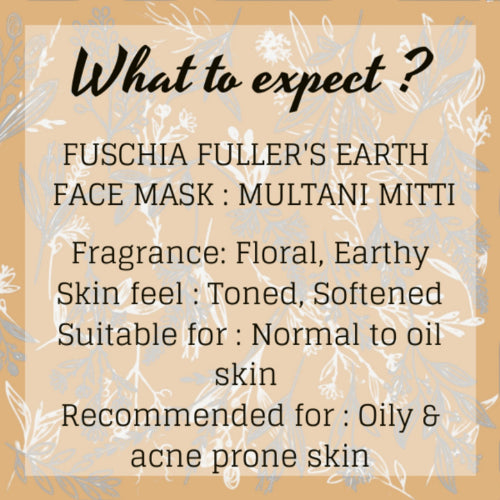 Fuschia Fuller's Earth Face Mask - Multani Mitti - 100g