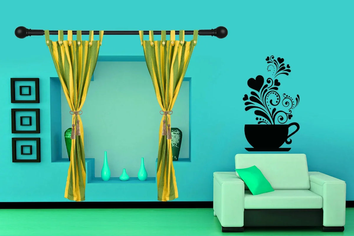 Yuktha Cotton Loop Window Curtain. (2 pieces) - Orgoshops