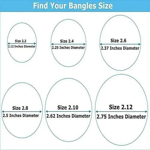 Silk Thread Rhine Stone Bangles Bracelet Bangles Set of 4pcs (Blue, 2.8) - Orgoshops