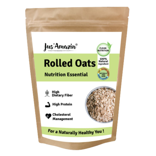 Jus Amazin Rolled Oats (500g) | Single Ingredient - 100% Natural Rolled Oats