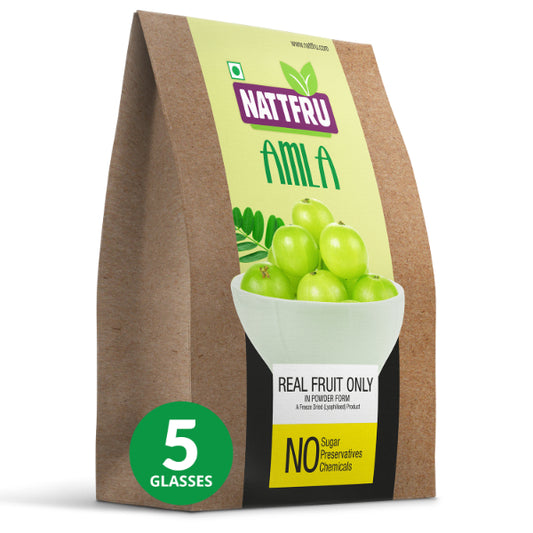 Nattfru Amla Juice Powder | Healthy Heart & Hair Only 100% Fruit-90g