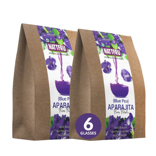 Nattfru : Blue Pea / Aparajita Tea - Natural Blue Purple Iced Tea, Cooler, Cocktails - Orgoshops