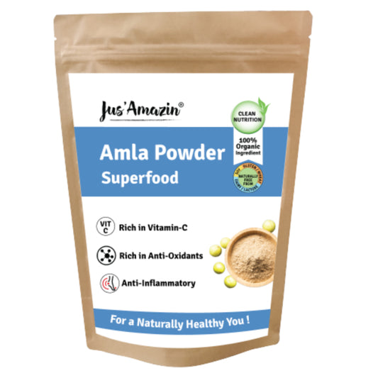 Jus Amazin Organic Amla Powder (250g) | Single Ingredients – 100% Organic Amla Powder