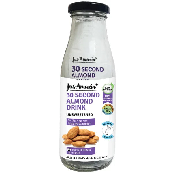 Jus Amazin 30-Second Almond Drink - Unsweetened (5X25g Sachets) - Orgoshops