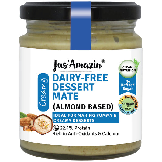 Jus Amazin 100% Natural Dairy-Free Dessert Mate (Almond Based), 200g