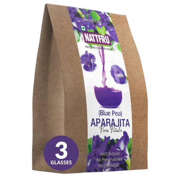 Nattfru : Blue Pea / Aparajita Tea - Natural Blue Purple Iced Tea, Cooler, Cocktails - Orgoshops