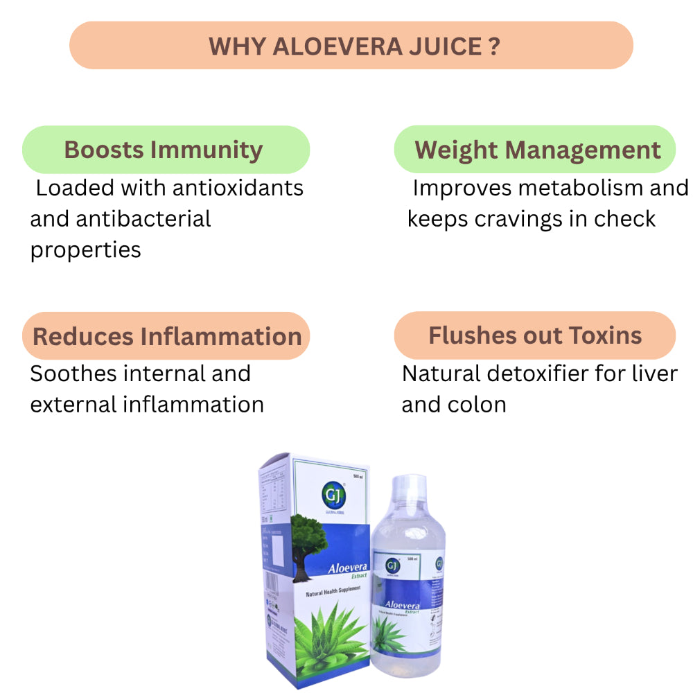GJ Global Herbs Aloe Vera Juice - 500 ml
