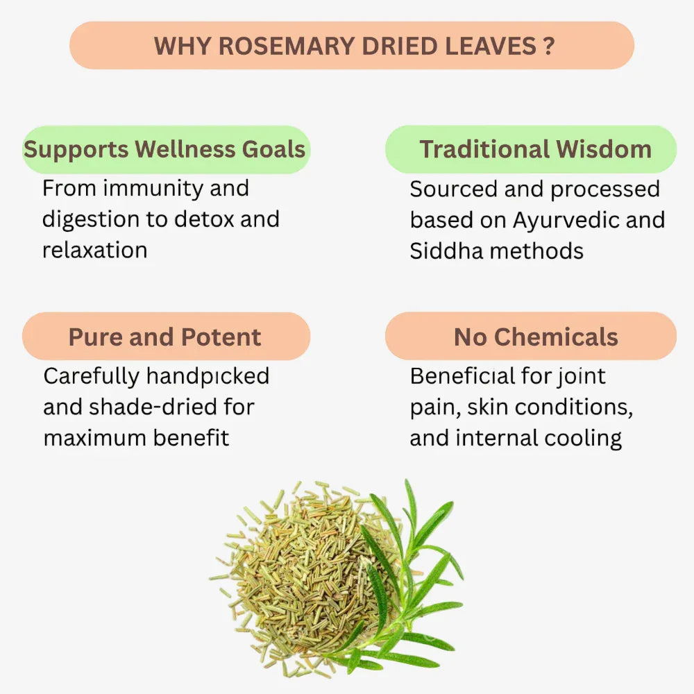 Oxygen Herbals Rosemary Dried Leaves - 150 g - Orgoshops