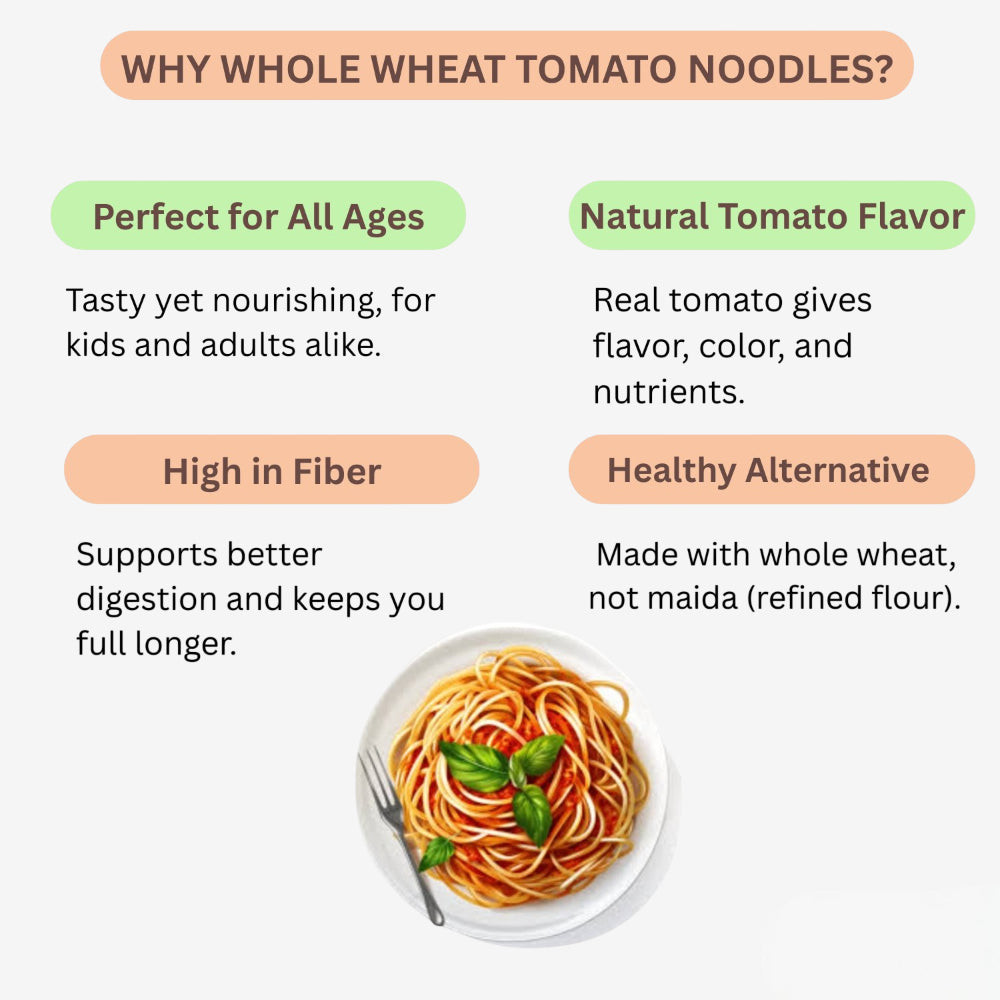 Arenga Whole Wheat Tomato Noodles / Thakkali Noodles / Tamota Noodles / Tamaatar Noodles  - 250 g