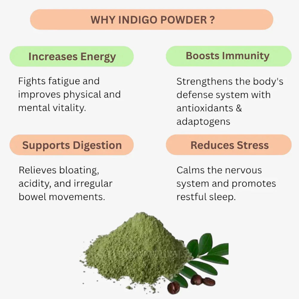 Oxygen Herbals Natural Indigo Powder - 250 g - Orgoshops