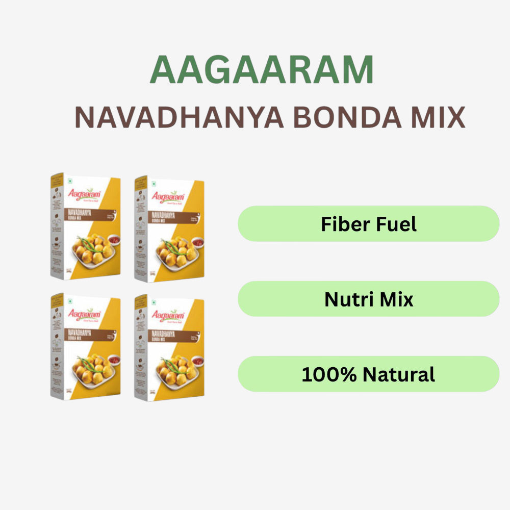 Aagaaram Navadhanya Bonda Mix - 200g ( Pack of 4 )
