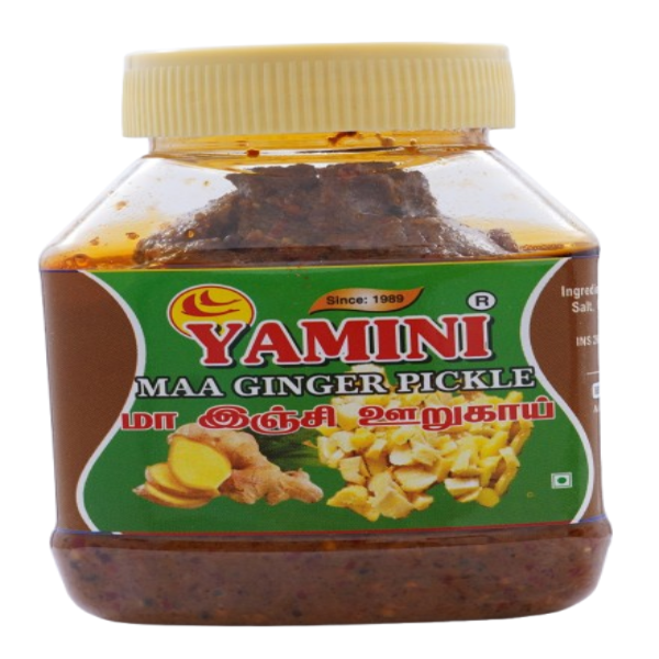 Yamini Foods Ginger Pickle / Maa Ginger Pickle / Orugai - 500 g (Pack of 2)