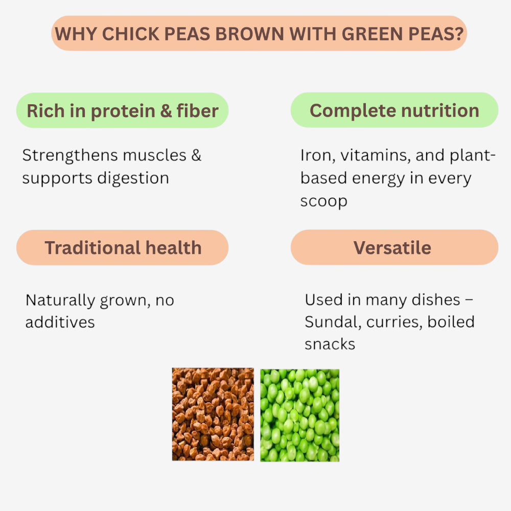 Sangat Chick Peas Brown With Green Peas Each - 1 kg (Pack of 2)