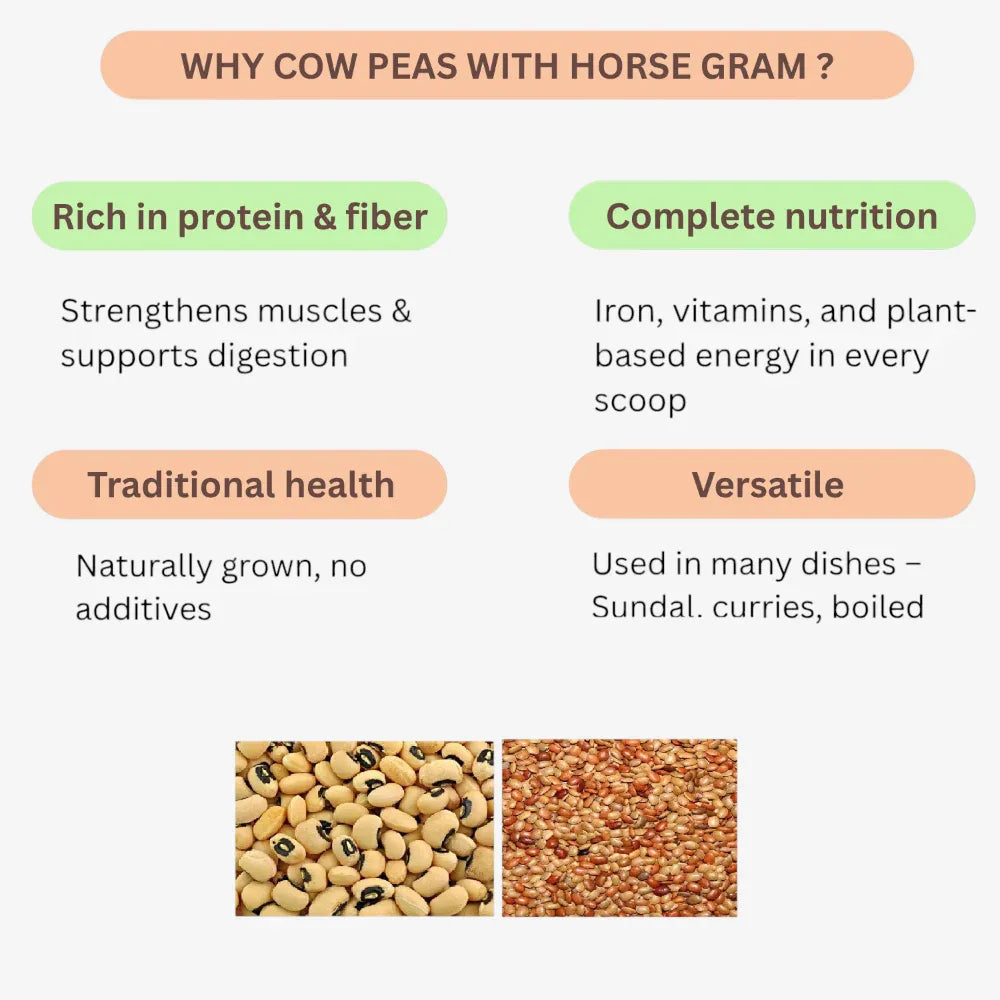 Sangat Cow Peas With Horse Gram Each - 1 kg (Pack of 2) - Orgoshops