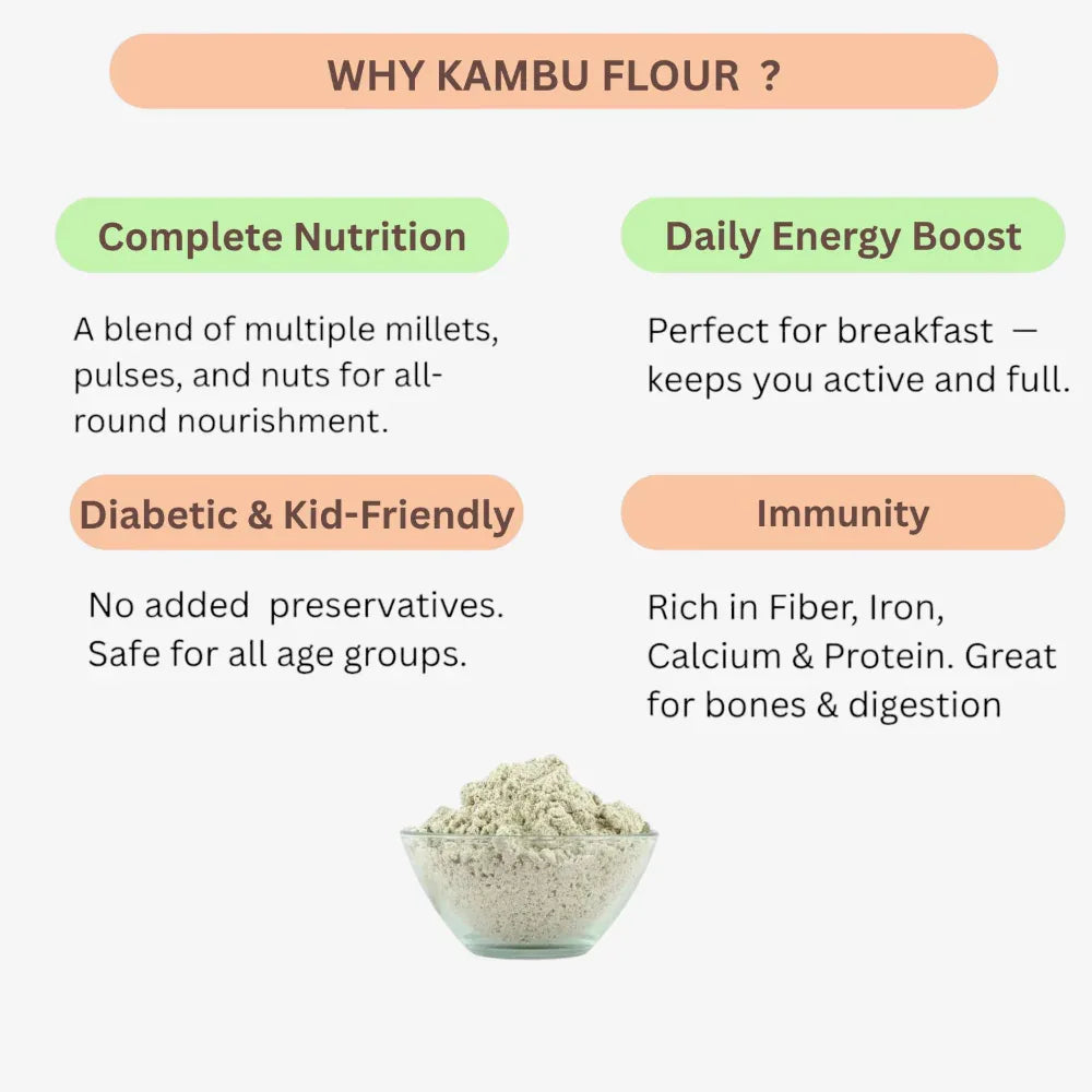 Aagaaram Kambu Flour - 100g ( Pack of 4 ) - Orgoshops