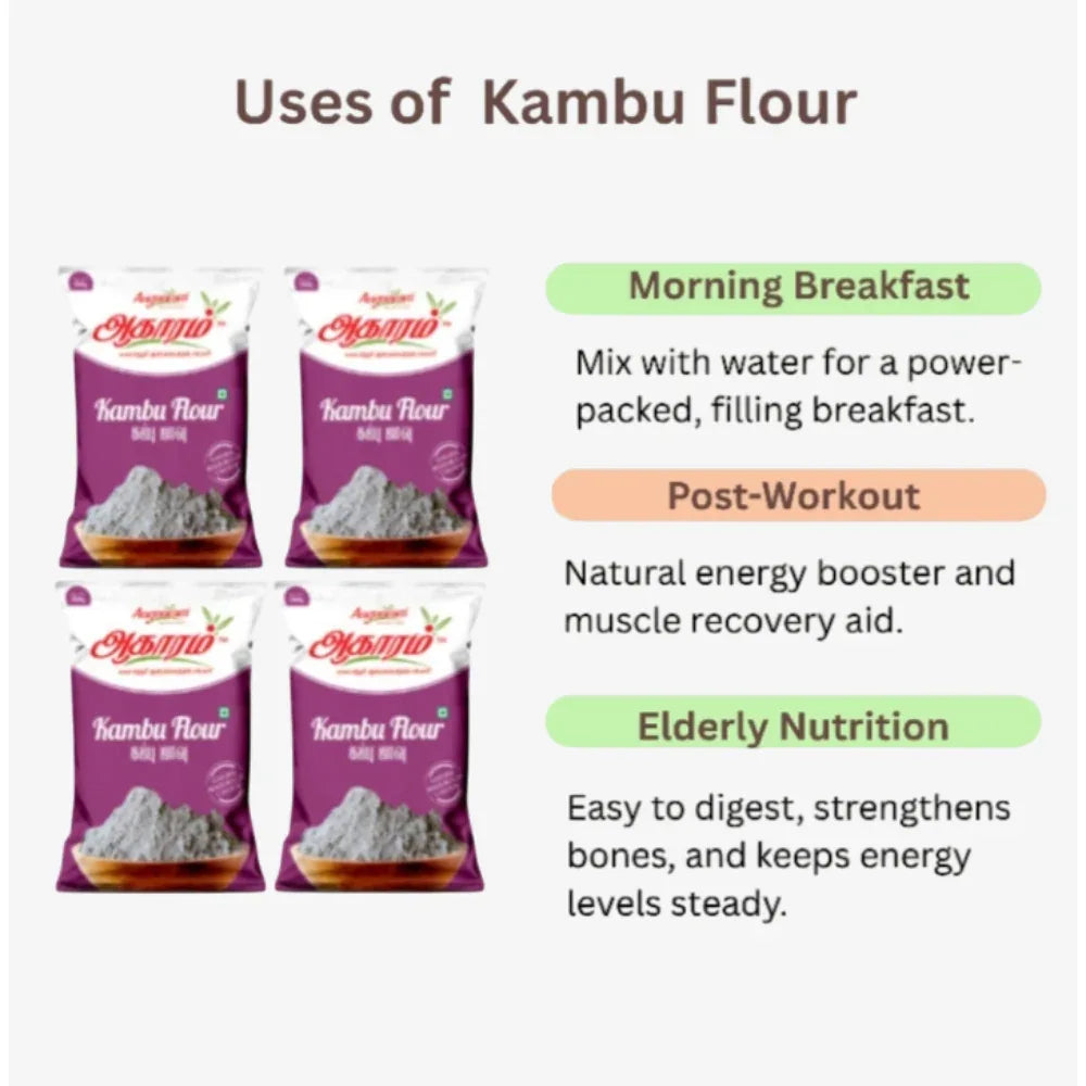 Aagaaram Kambu Flour - 100g ( Pack of 4 ) - Orgoshops