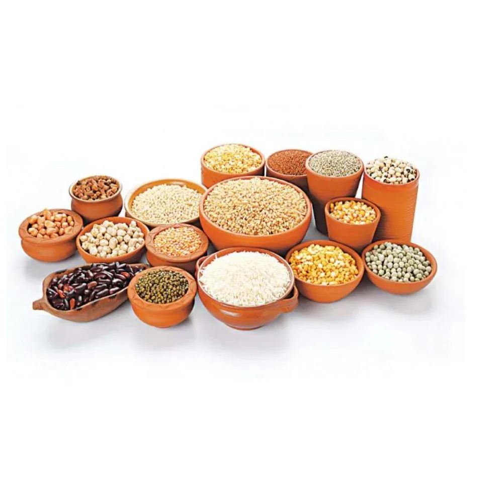Sangat Pulses Combo Box / Green Moong Dal / Red Kidney Beans / Chickpeas Brown / Cow Peas / Green Peas / Horse Gram / Peanuts - Pack Of 7 - Orgoshops