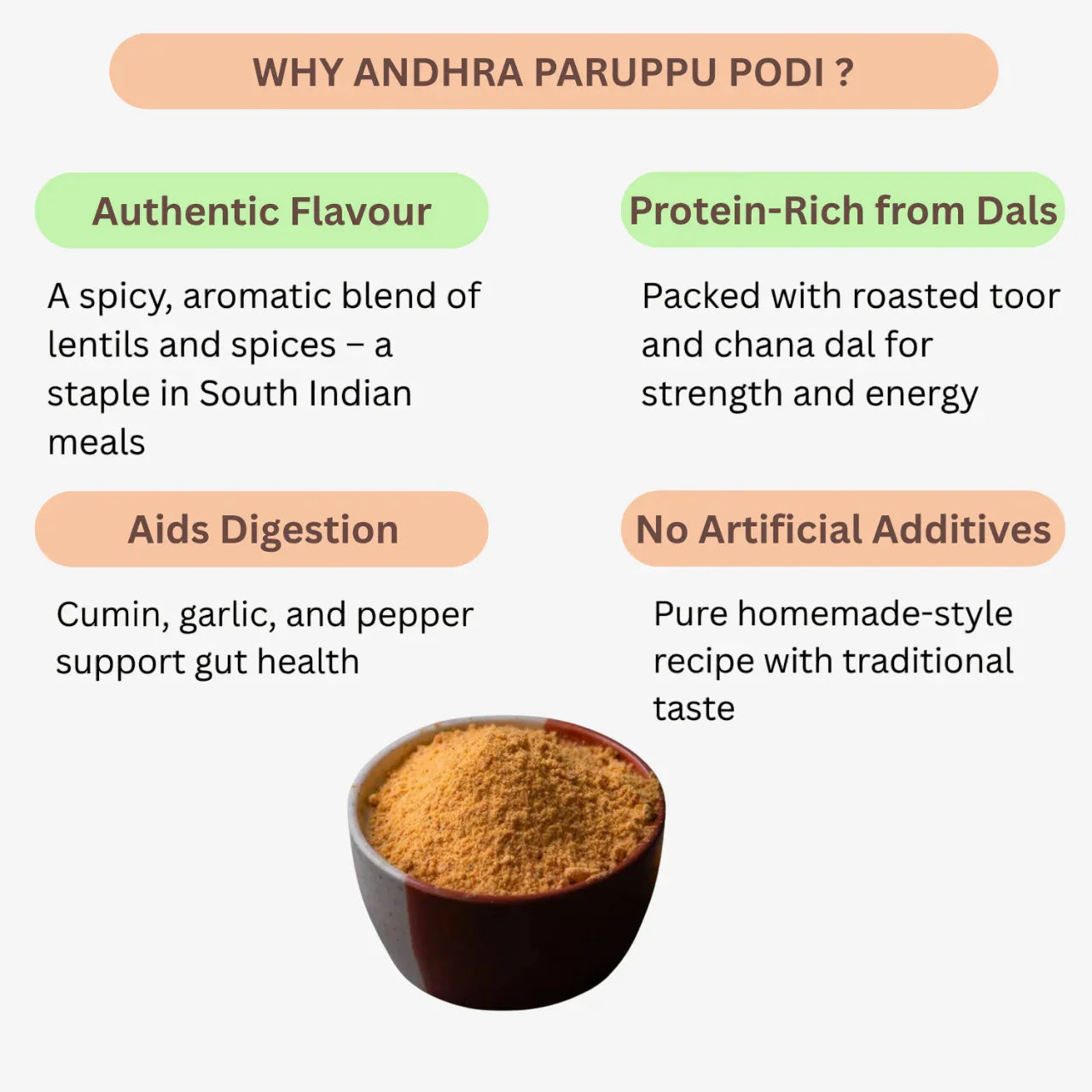 Karai Uzhavan Kudil Andhra Paruppu Podi - 100 g (Pack of 2) - Orgoshops