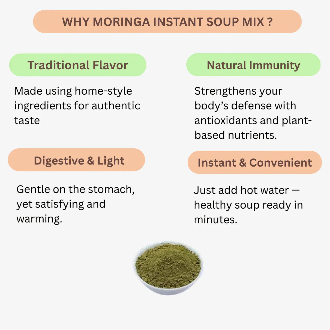 Intake Moringa Instant Soup Mix - 200 g - Orgoshops