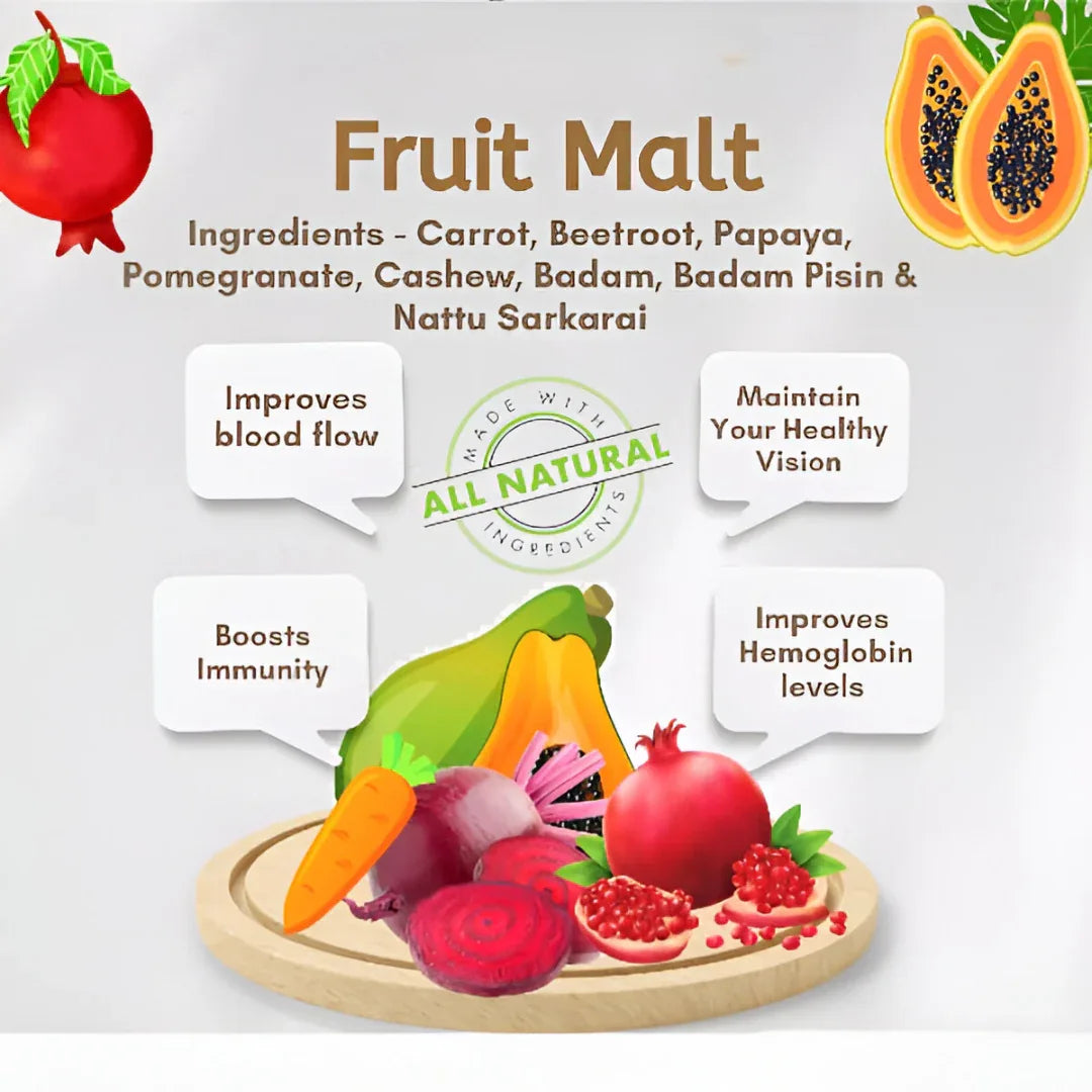Suvai Multi Vitamin Fruit Malt Mix / Fruit Malt Mix / Malt - 250 g - Orgoshops