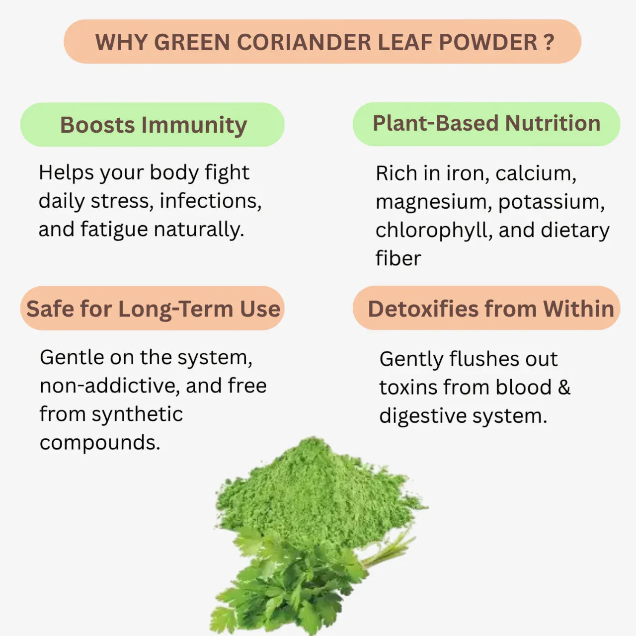Nisarg Organic Farm Green Coriander Leaf Powder - Orgoshops