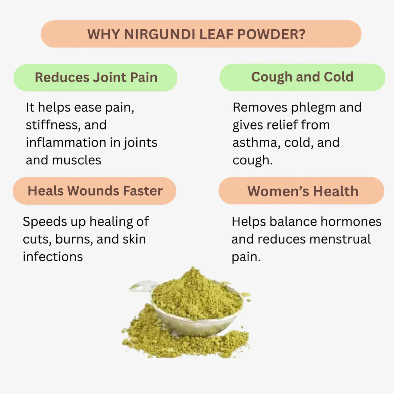 Nisarg Organic Farm Nirgundi Leaf Powder - Orgoshops