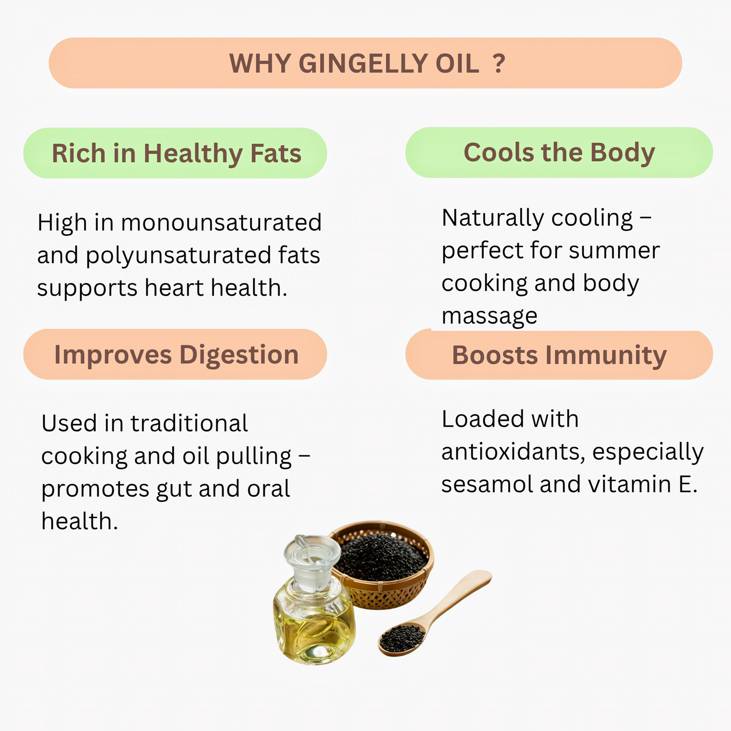 Thaiman Organic Gingelly Oil / Sesame Oil - 1 Litre