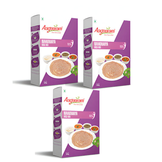 Aagaaram Navadhanya Dosa Mix - 600g ( Pack of 3 )