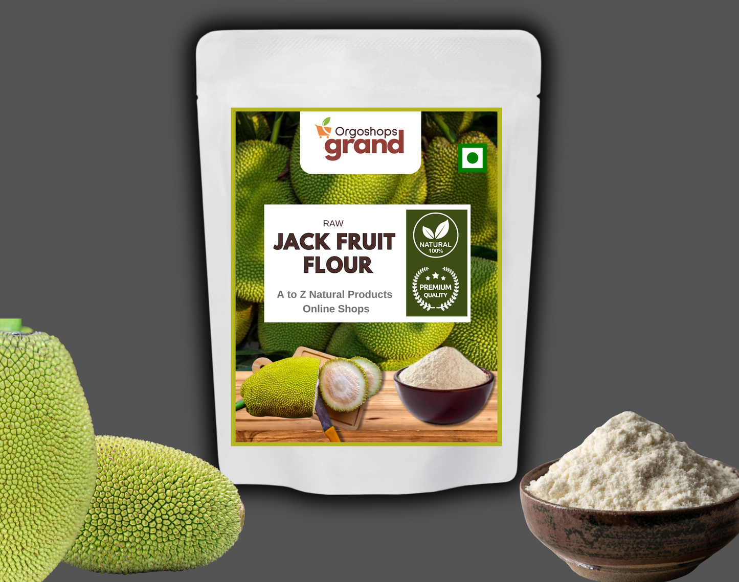 Grand> Jack Fruit  Powder / Flour - 250gm | "100% Natural Jackfruit Flour – Gluten-Free, High Fiber Superfood "