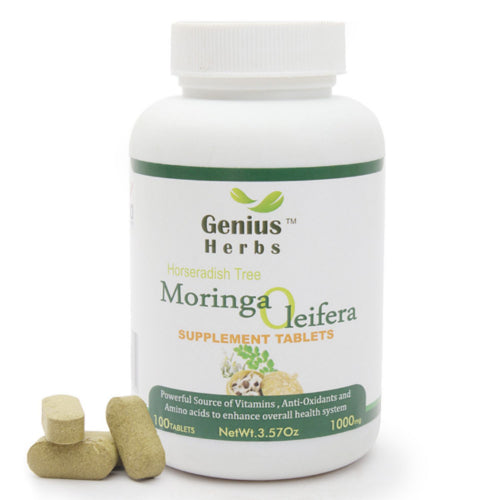 Genius Herbs Moringa Oleifera - 100 tablets