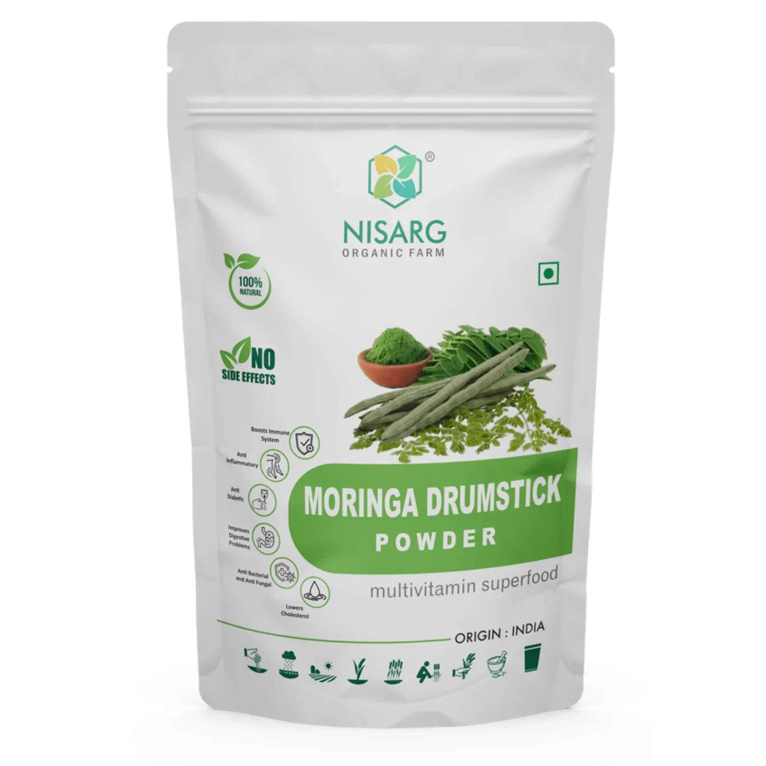 Nisarg Organic Moringa Drumstick Powder - Orgoshops
