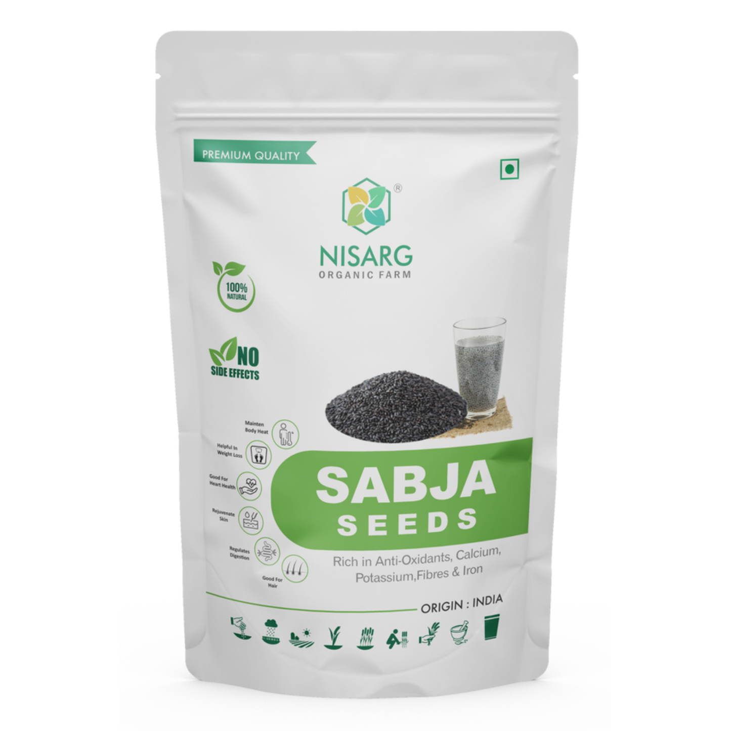 Nisarg Organic Farm Sabja Seeds