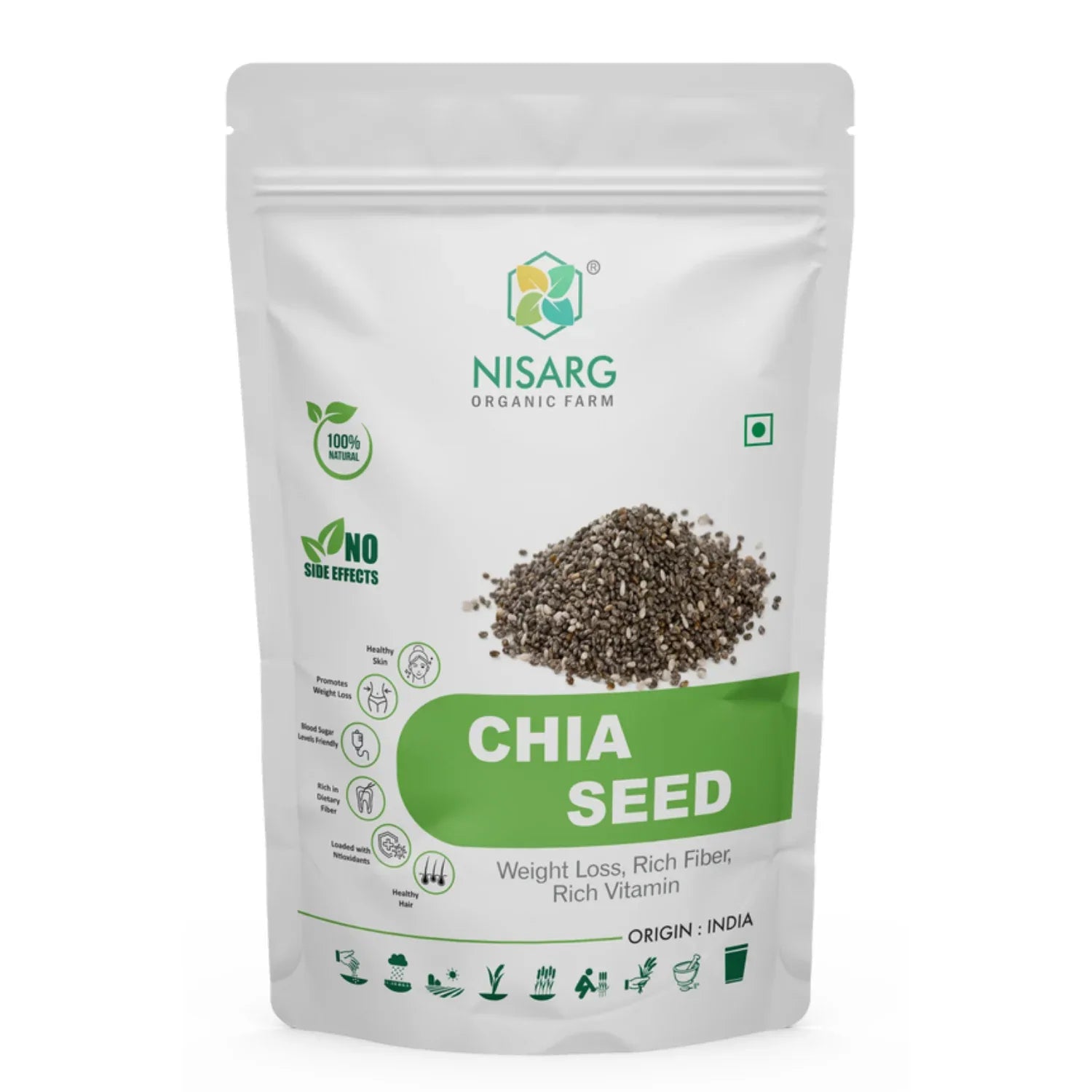 Nisarg Organic Farm Chia Seeds - Orgoshops