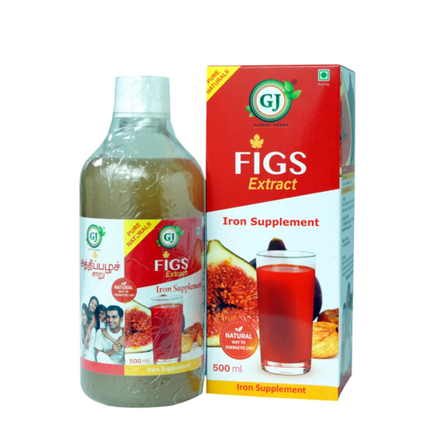 GJ Global Herbs Figs Extract Juice - 500 ml - Orgoshops