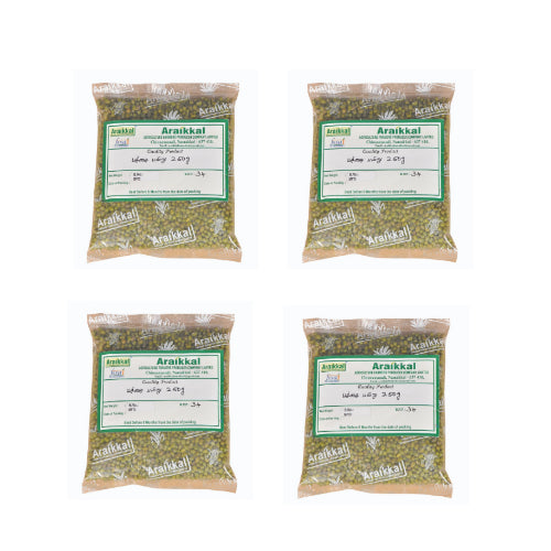 Araikkal Pasipayaru / Green moong Dal / Dal / Moong Dal 250g ( Pack of 4 )