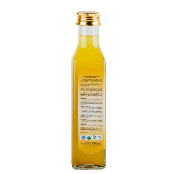 Praakritik Organic Apple Cider Vinegar with Ginger & Turmeric-250ml