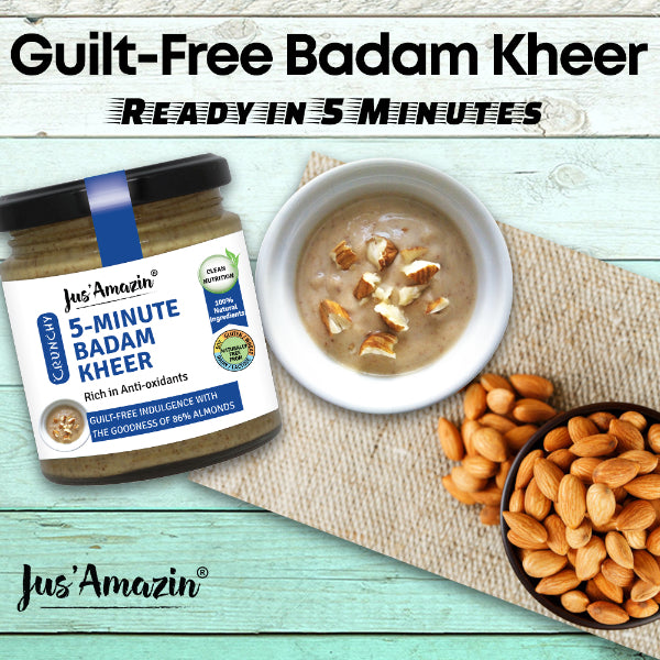 Jus Amazin 5-Minute Badam Kheer (200g) | Only 4 Ingredients, 100% Natural