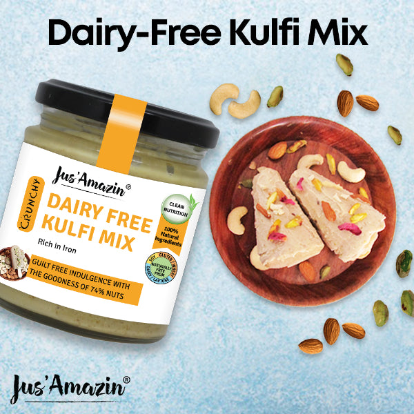 Jus Amazin Dairy-Free Kulfi Mix (200g) | Only 5 Ingredients, 100% Natural | Clean Nutrition