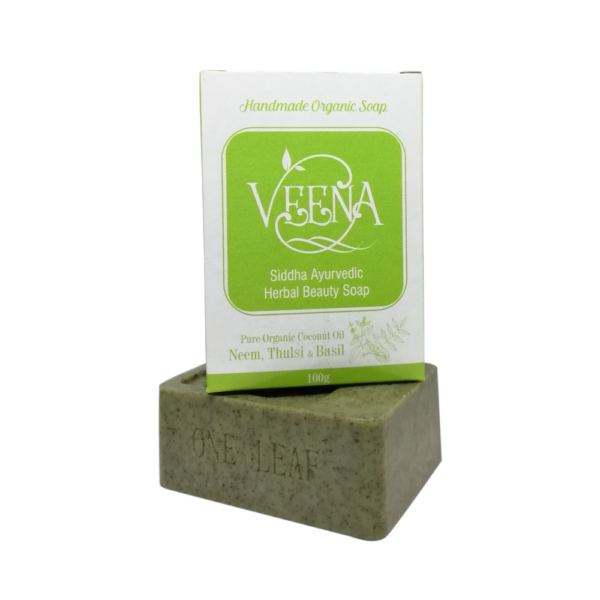 Veena Products Neem & Thulsi Natural Essential Oil Soap - 100 g ( Pack of 3 )