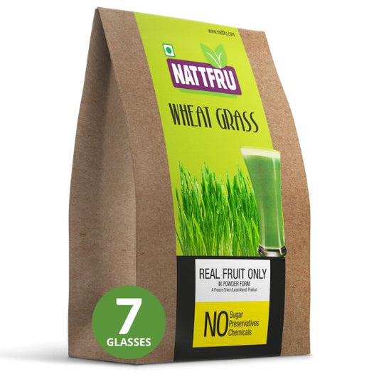 Nattfru Wheatgrass Powder | No added Sugar | Immunity Booster Support - 90g